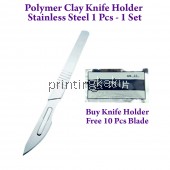Polymer Clay Knife Holder Stainless Steel 1 Pcs - 1 Set ( GJ-14 )